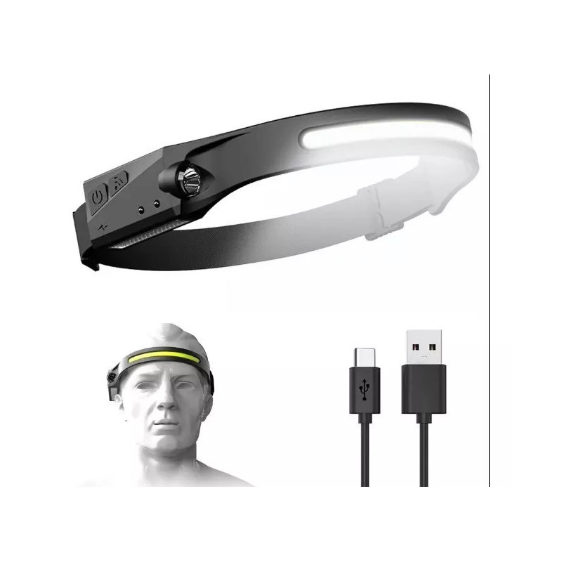 Linterna de frente recargable