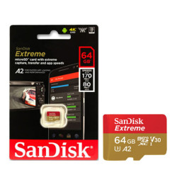 Tarjeta de memoria SanDisk Extreme con adaptador SD 64GB