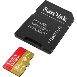 Tarjeta de memoria SanDisk Extreme con adaptador SD 64GB